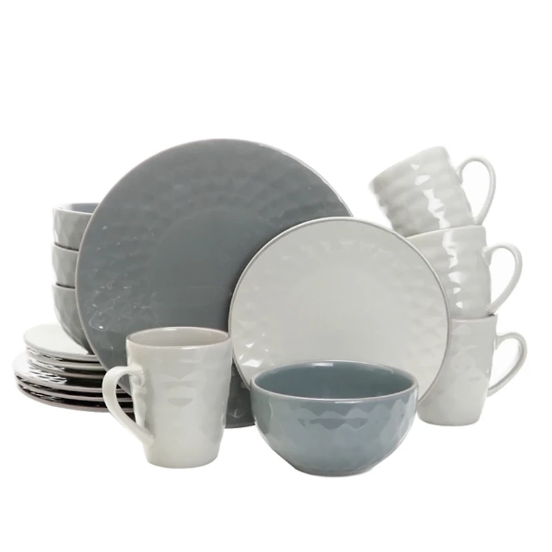 Stone and Slate Glazed 16-pc. Dinnerware Set