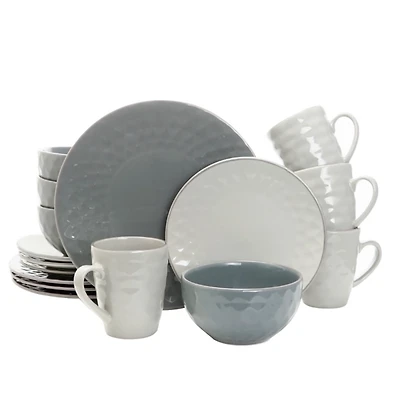Stone and Slate Glazed 16-pc. Dinnerware Set
