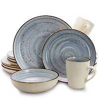 Powder Blue Swirling 16-pc. Dinnerware Set