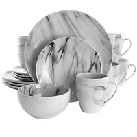 Black and White Marble 16-pc. Dinnerware Set