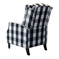 Black and White Buffalo Check Recliner