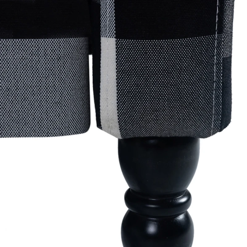 Black and White Buffalo Check Recliner