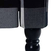 Black and White Buffalo Check Recliner