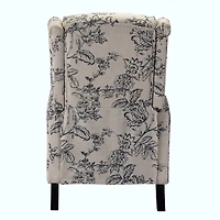 Indigo Jacquard Upholstered Recliner Accent Chair