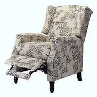 Indigo Jacquard Upholstered Recliner Accent Chair