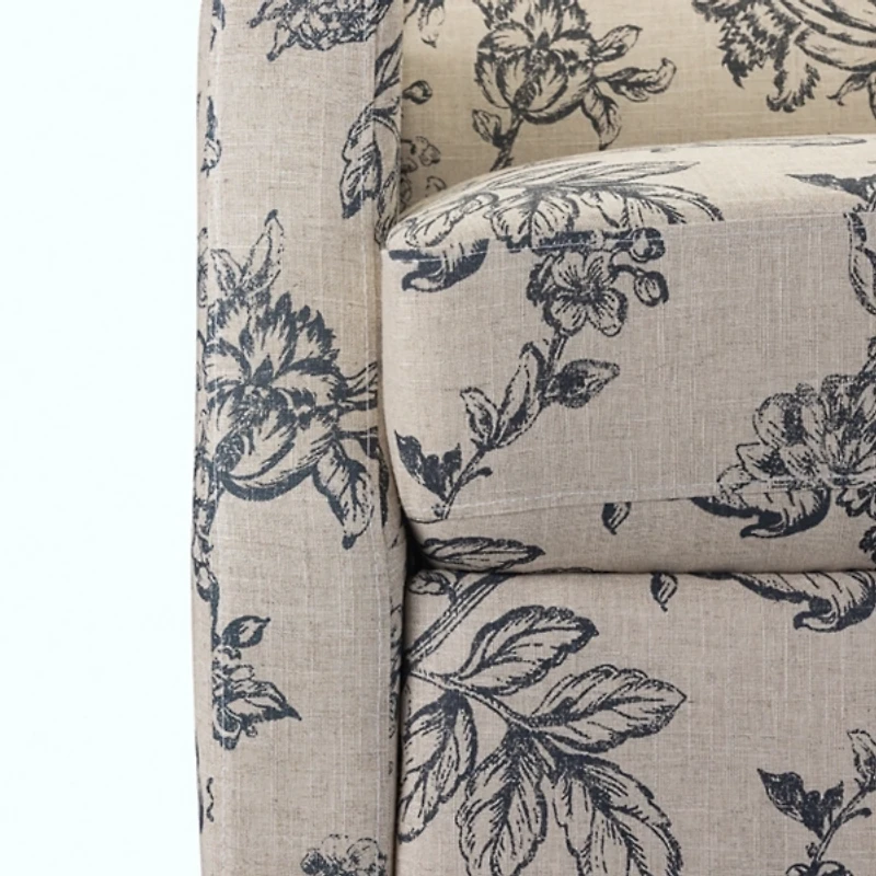 Indigo Jacquard Upholstered Recliner Accent Chair