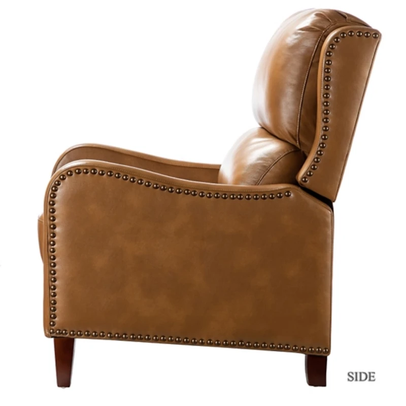Full-Grain Leather Recliner Accent Chair