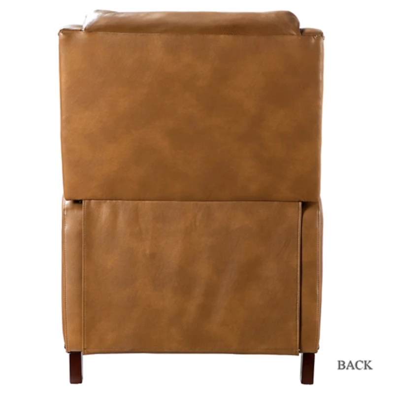 Full-Grain Leather Recliner Accent Chair