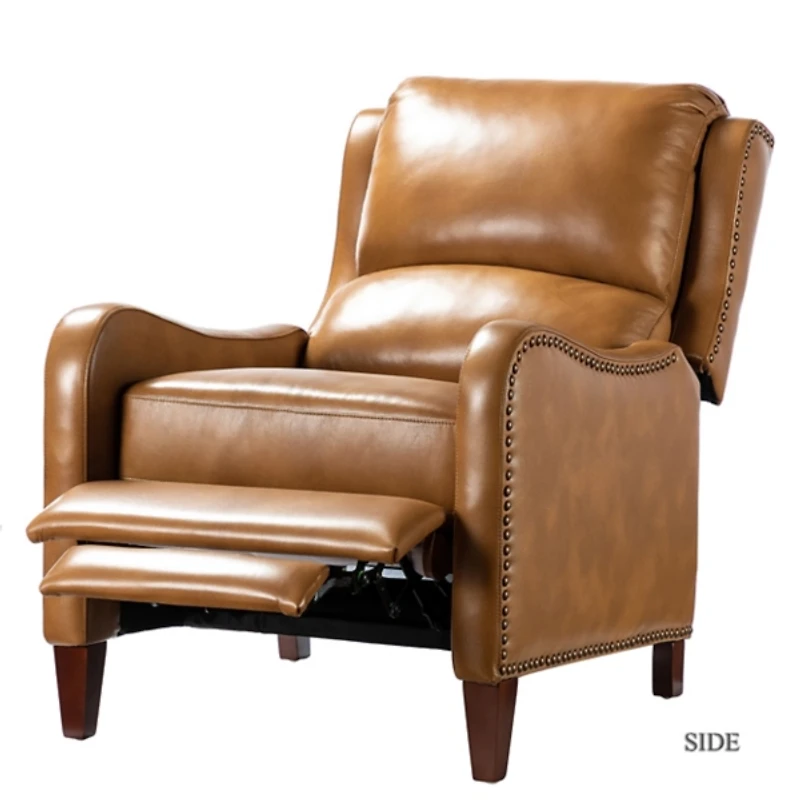 Full-Grain Leather Recliner Accent Chair