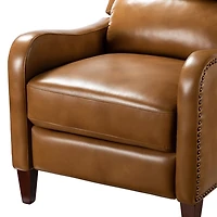 Full-Grain Leather Recliner Accent Chair