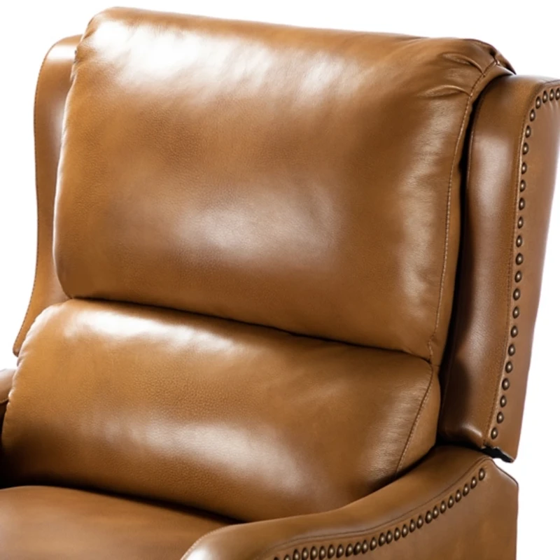 Full-Grain Leather Recliner Accent Chair