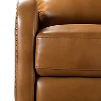 Full-Grain Leather Recliner Accent Chair