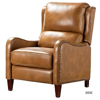 Full-Grain Leather Recliner Accent Chair