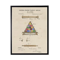 Watercolor Pool Ball Frame Framed Art Print