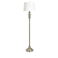 Brushed Steel Fluted Floor Lamp