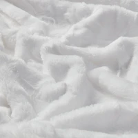 White Faux Fur Oversized Throw