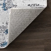 Gray Modern Abstract Washable Runner