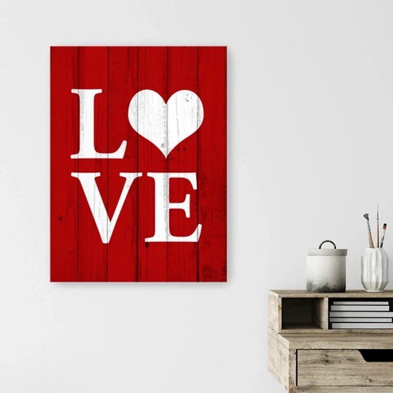 Red Heart Love Canvas Art Print