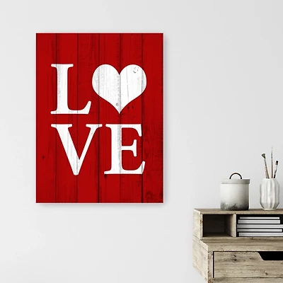 Red Heart Love Canvas Art Print