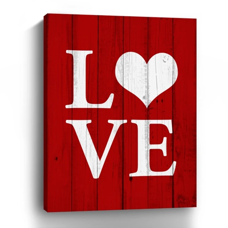 Red Heart Love Canvas Art Print
