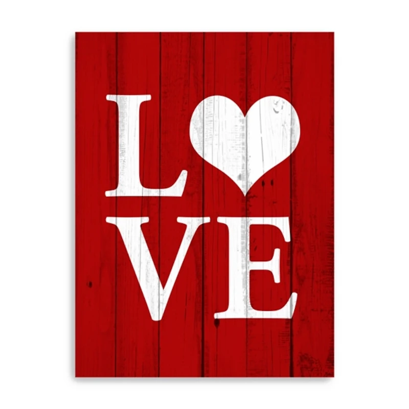 Red Heart Love Canvas Art Print