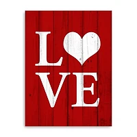 Red Heart Love Canvas Art Print