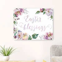 Easter Blessings Floral Canvas Art Print