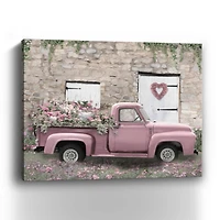 Hideaway Pink Truck Canvas Art Print