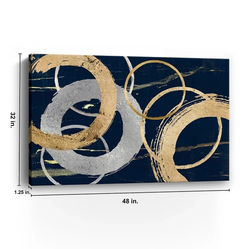 Gold and Silver Rings Canvas Art Print, 48x32 in.