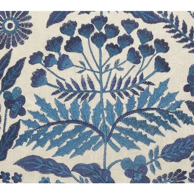 Navy and White Chinoiserie Floral Pillow