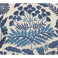 Navy and White Chinoiserie Floral Pillow