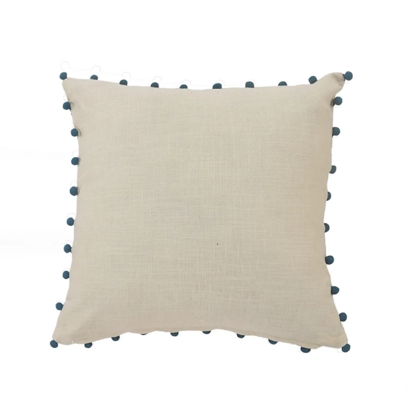 Navy and White Chinoiserie Floral Pillow