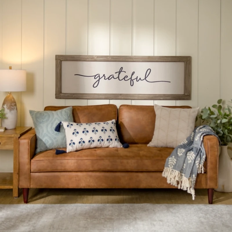 Grateful Wooden Wall Plaque