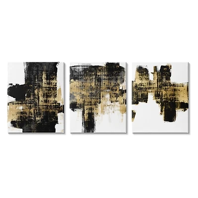 Bold Brushstrokes Canvas Art Print, Set of 3