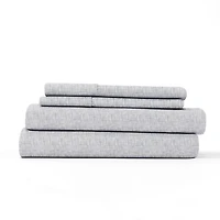 Light Gray Chambray 4-pc. Full Bed Sheet Set