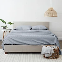 Light Blue Chambray 4-pc. King Bed Sheet Set