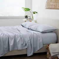 Light Blue Chambray 4-pc. King Bed Sheet Set