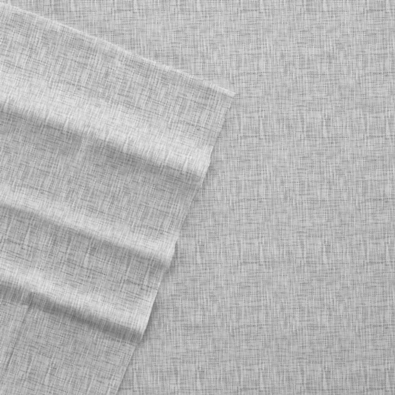 Light Gray Chambray 4-Pc. King Bed Sheet Set