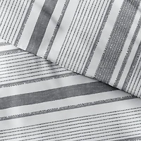Gray Soft Striped 3-Pc. Twin Duvet Cover Set