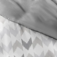 Light Gray Chevron 3-Pc. King Duvet Cover Set