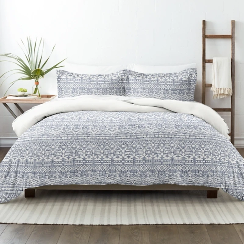 Navy Rustic 3-pc. Queen Duvet Cover Set