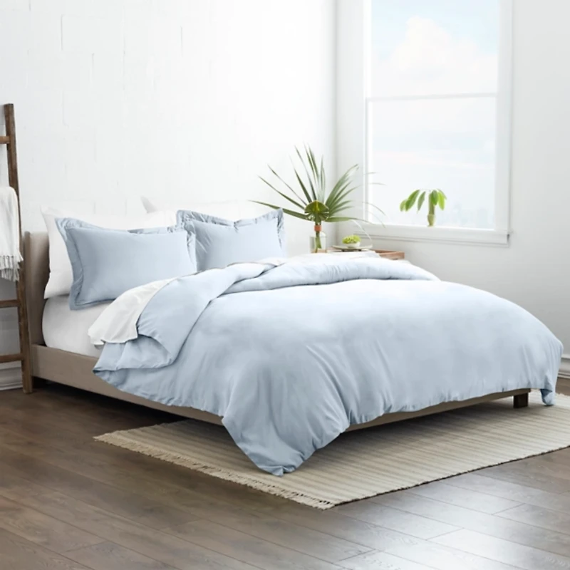 Light Blue Ultra Soft 3-Pc. King Duvet Cover Set
