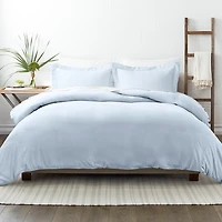Light Blue Ultra Soft 3-pc. Queen Duvet Cover Set