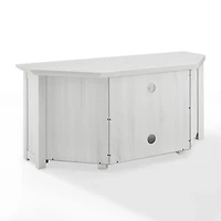 Rustic White Katy-Corner TV Stand