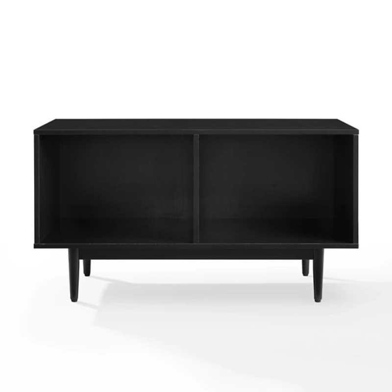 Black Modern Wood Console Table, 40 in.