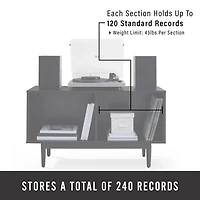 Black Modern Wood Console Table, 40 in.