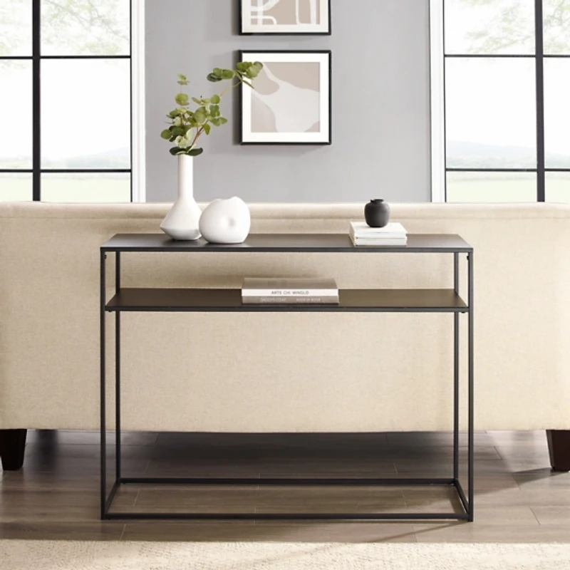 Blake Simple Black Metal Console Table