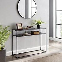 Blake Simple Black Metal Console Table