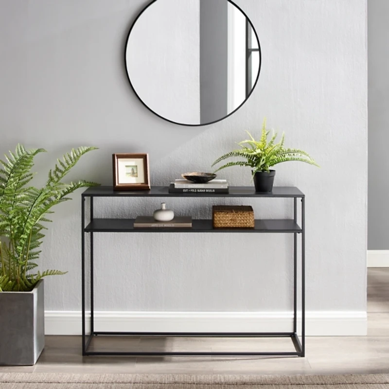 Blake Simple Black Metal Console Table