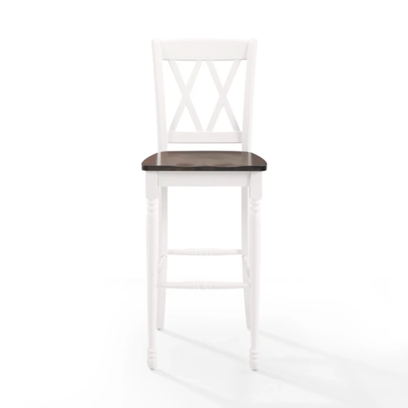 Shelly Classic White Bar Stools, Set of 2